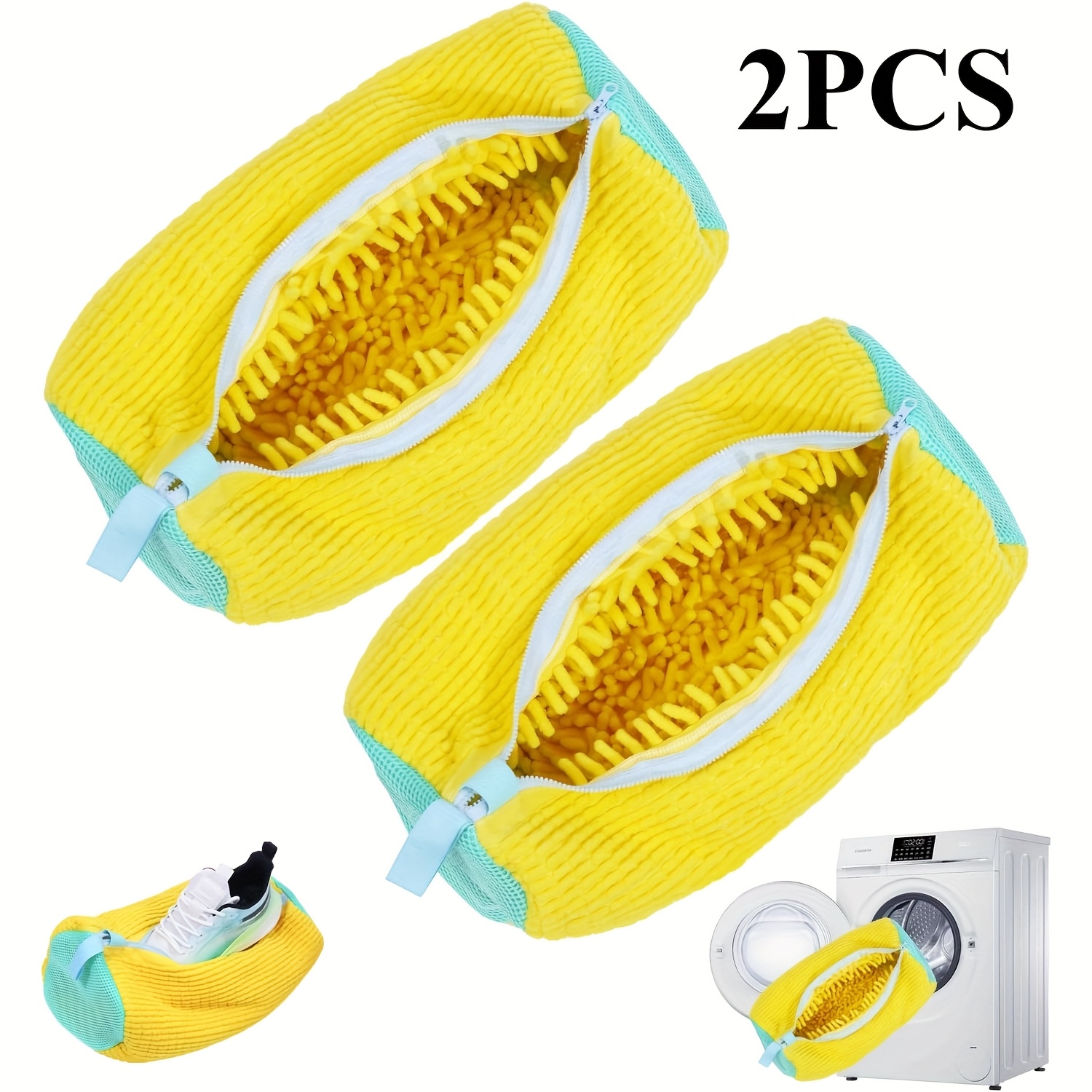 Sneaker Care Pack - 耐衝撃靴洗濯バッグ 2 個パック – 厚いパッド付きの静かなスニーカークリーニングバッグ、夏のフィットネスシューケアに最適です。