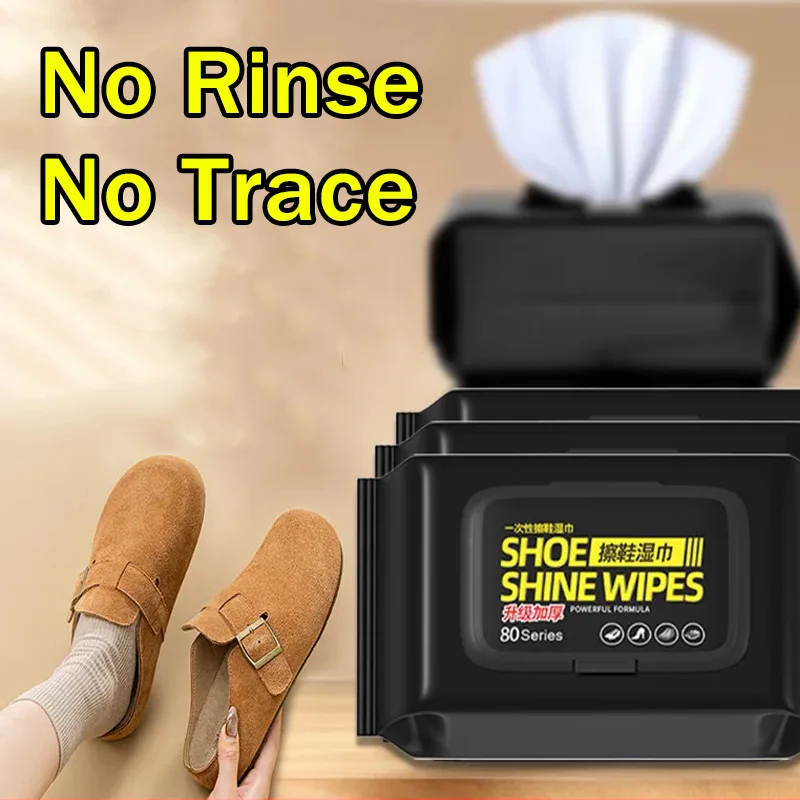 Sneaker Care White - 携帯用ノンリンス靴クリーニングワイプ使い捨て強力スニーカー汚れ除去クイックウェットクロス（白い靴用）