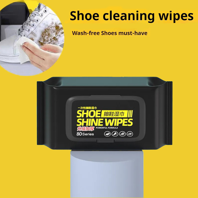 Sneaker Care Pack - 1パック入りシューズクリーナーワイプ、旅行用使い捨て靴用ワイプ、スニーカー用クイックワイプ、白い靴の汚れ除去、靴クリーニングキット